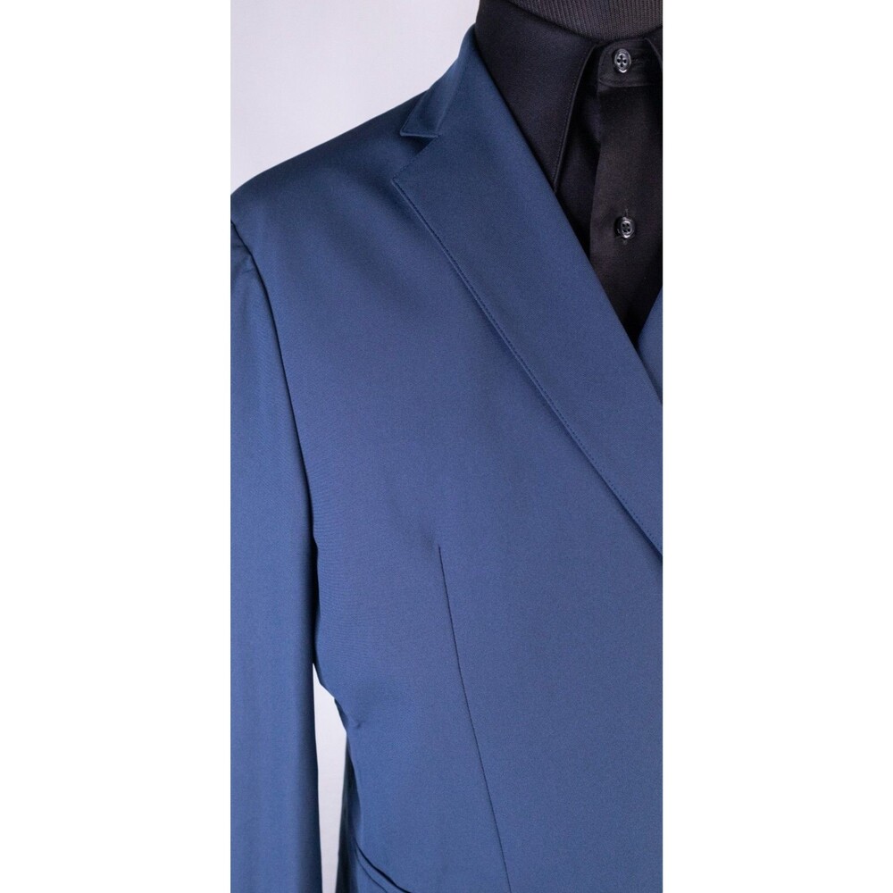 Sene Solid Blue Sport Blazer Unstructured Blazer … - image 5